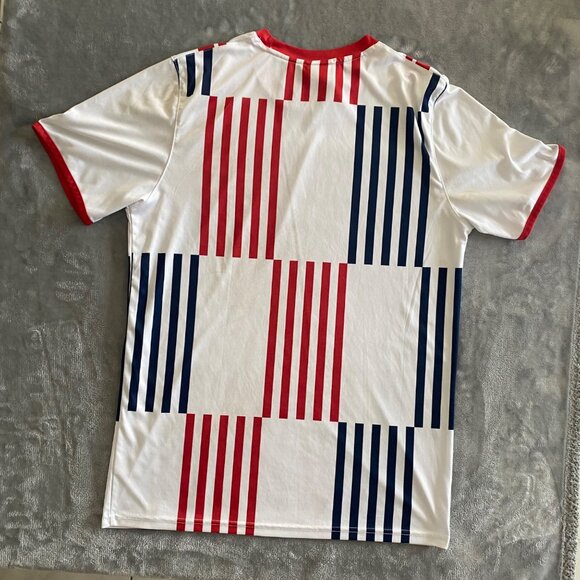 FIFA World Cup Qatar 2022 USA Soccer Jersey Large Red White Blue Official Licens - Picture 8 of 12
